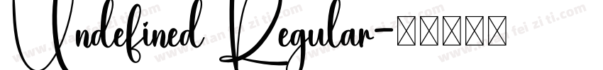 Undefined Regular字体转换